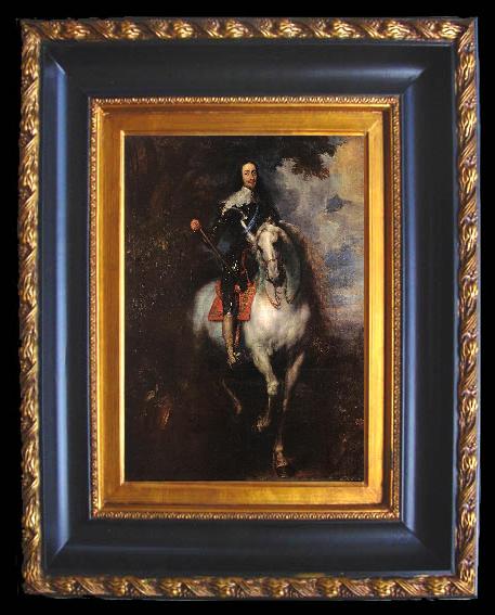 framed  DYCK, Sir Anthony Van Equestrian Portrait of Charles I, King of England, Ta059